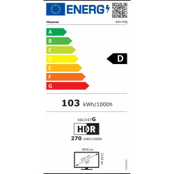 TV intelligente Hisense 85U7NQ 4K Ultra HD 85" ULED