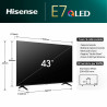 TV intelligente Hisense 43E77NQ      43 4K Ultra HD 43" LED HDR D-LED QLED